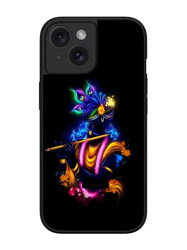 iPhone 15 | 2D Metal | Krishna Playing Flute | IP-15-460