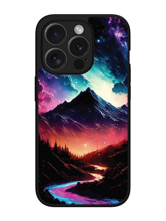 iPhone 15 Pro Max mountain-valley-Colorful-cloud-at-night