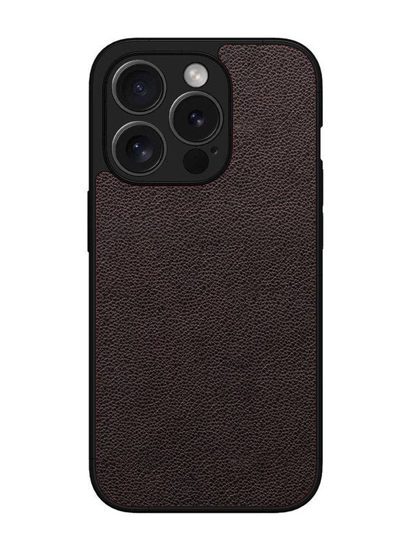 iPhone 15 Pro Max Print of Brown Leather Pattern