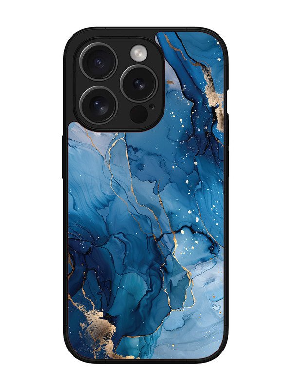 iPhone 15 Pro Oceanic Pattern with Golden Sprinkles