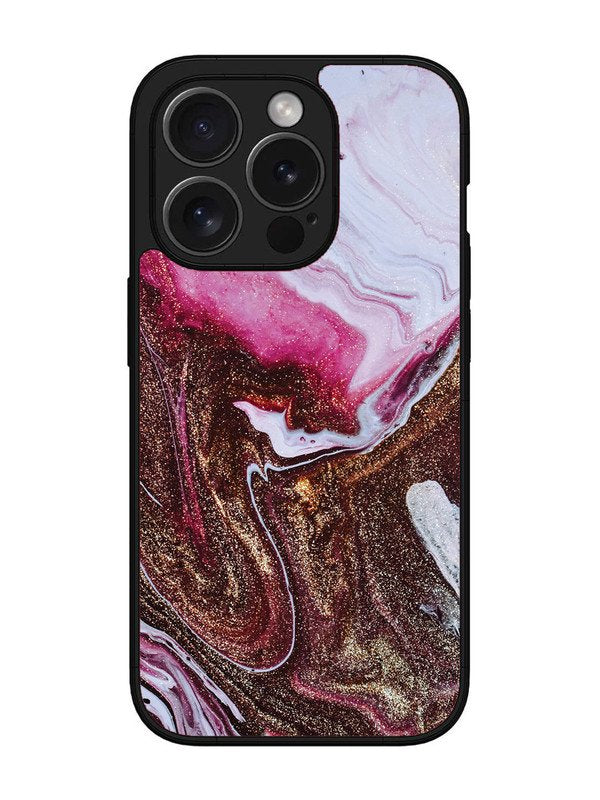iPhone 15 Pro Elegant Rose & Gold Marble