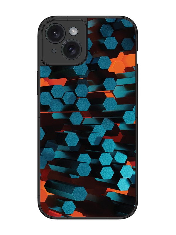 iPhone 15 Plus Hexagon 3D Abstract