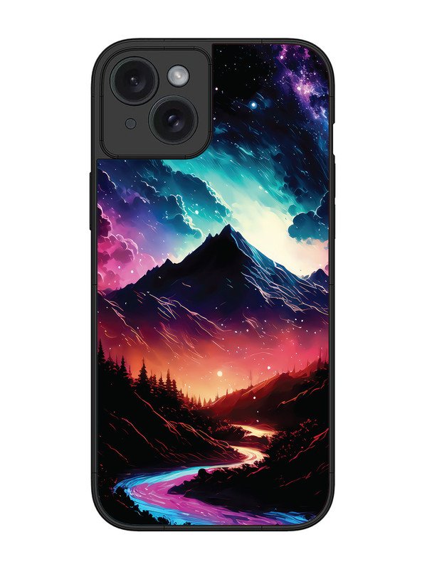 iPhone 15 Plus mountain-valley-Colorful-cloud-at-night