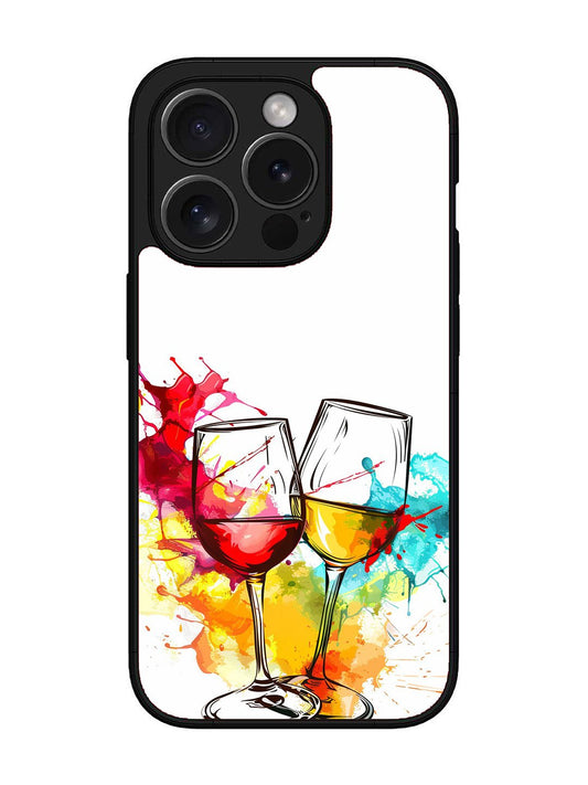 iPhone 15 pro Colorful wine glasses
