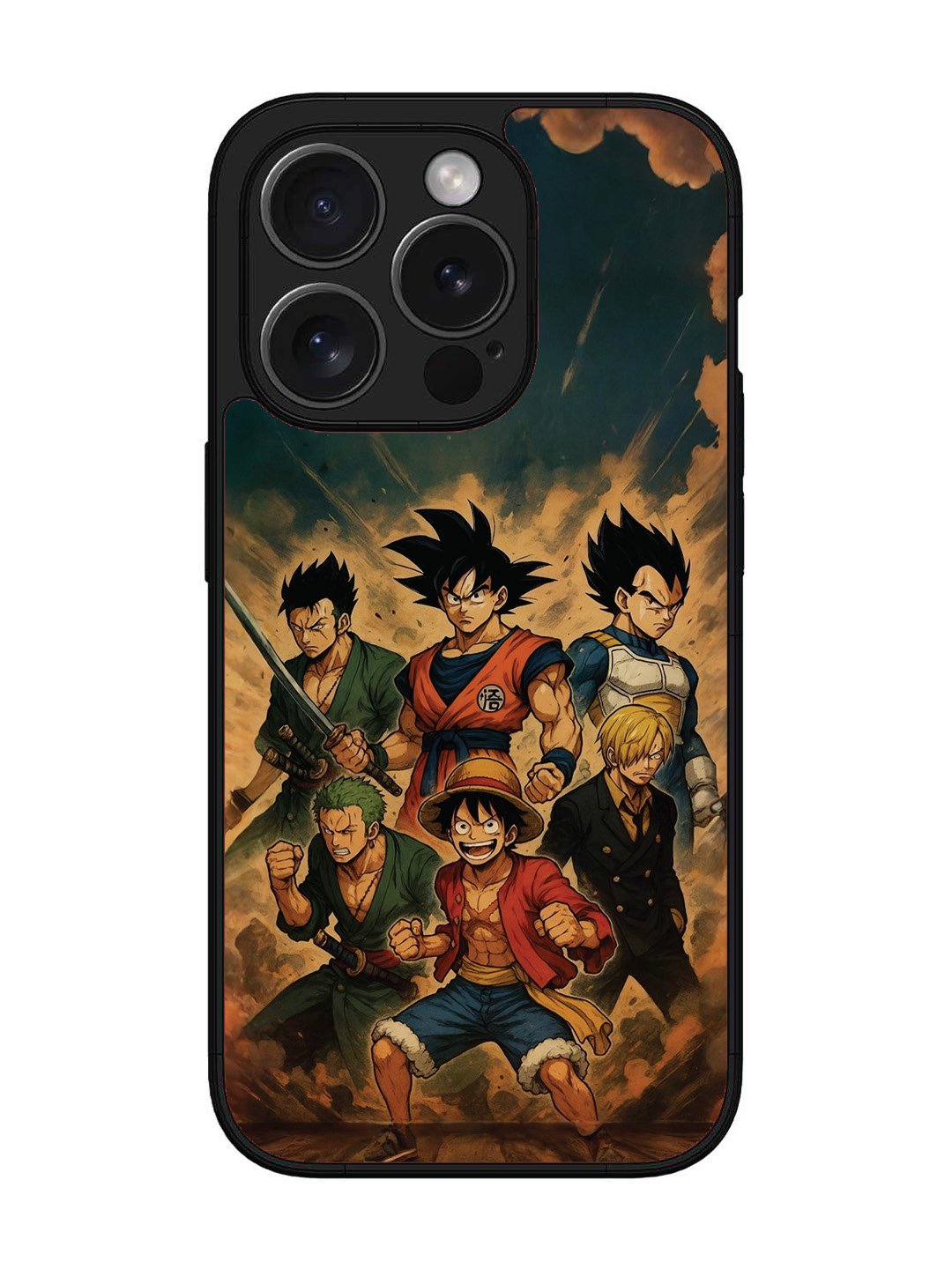 iPhone 15 Pro Max OnePiece n Dragon Ball Z in one team