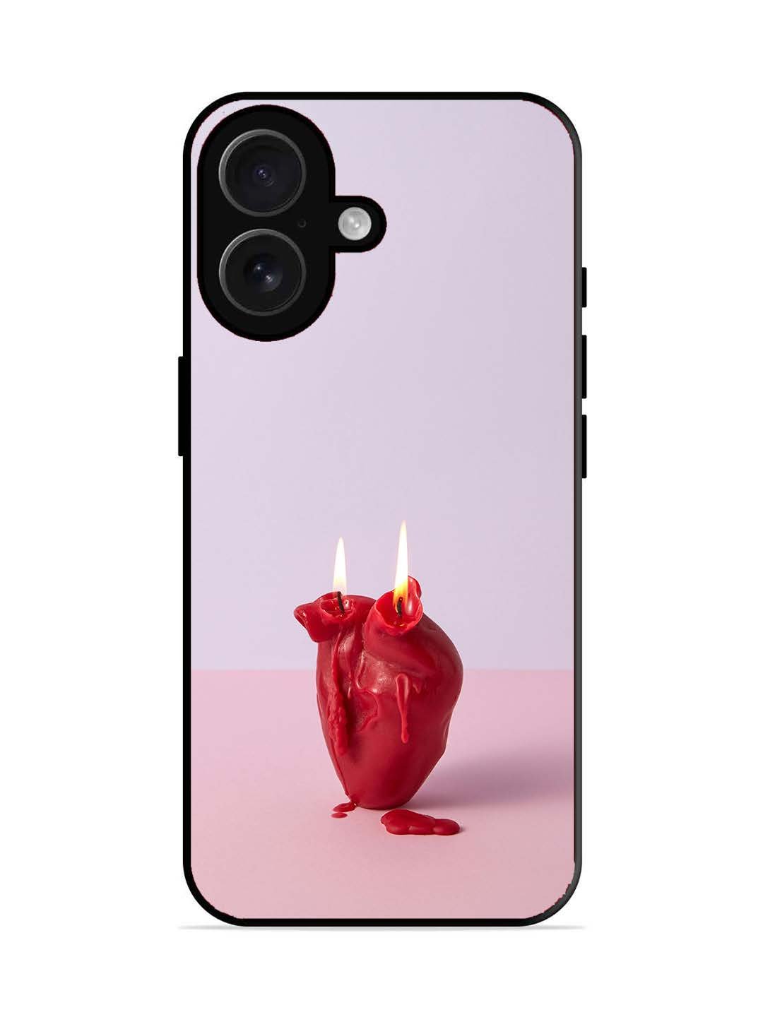 iPhone 16 A Lighted Heart Candle