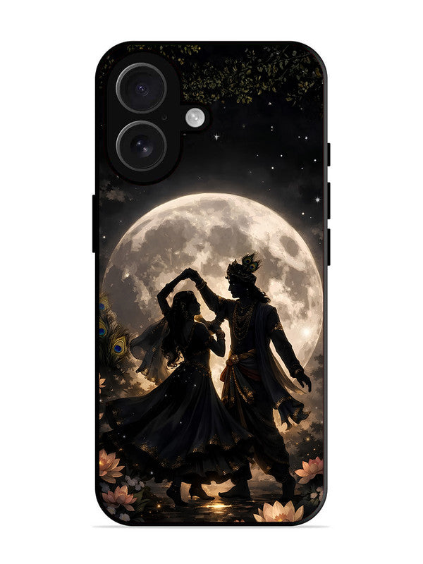 iPhone 16 | Printed Metal Back Cover | Where Souls Meet - Radha & Krishna | IP-16-452