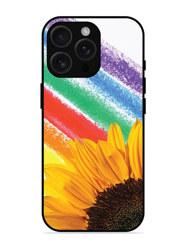 iPhone 16 Pro Max Sunflower on Colourful Lines