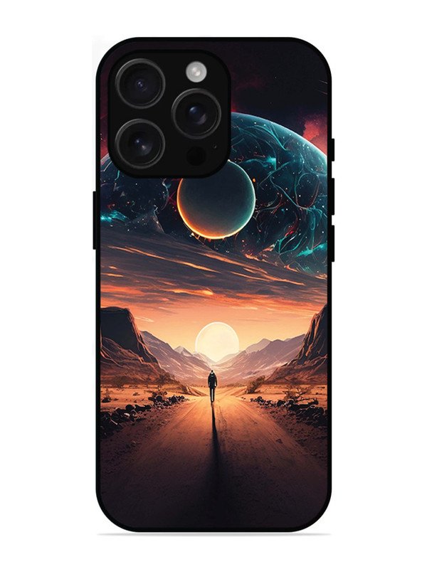 iPhone 16 Pro Max Sunset with space scene