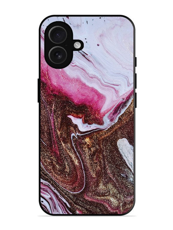 iPhone 16 Plus Elegant Rose & Gold Marble