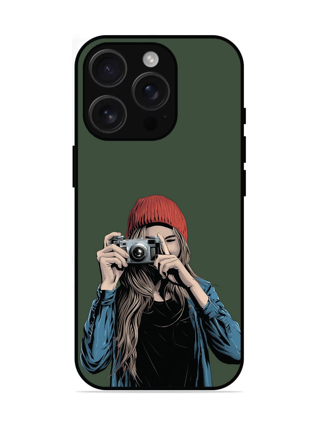 iPhone 15 Gingham Checks Sage Green
