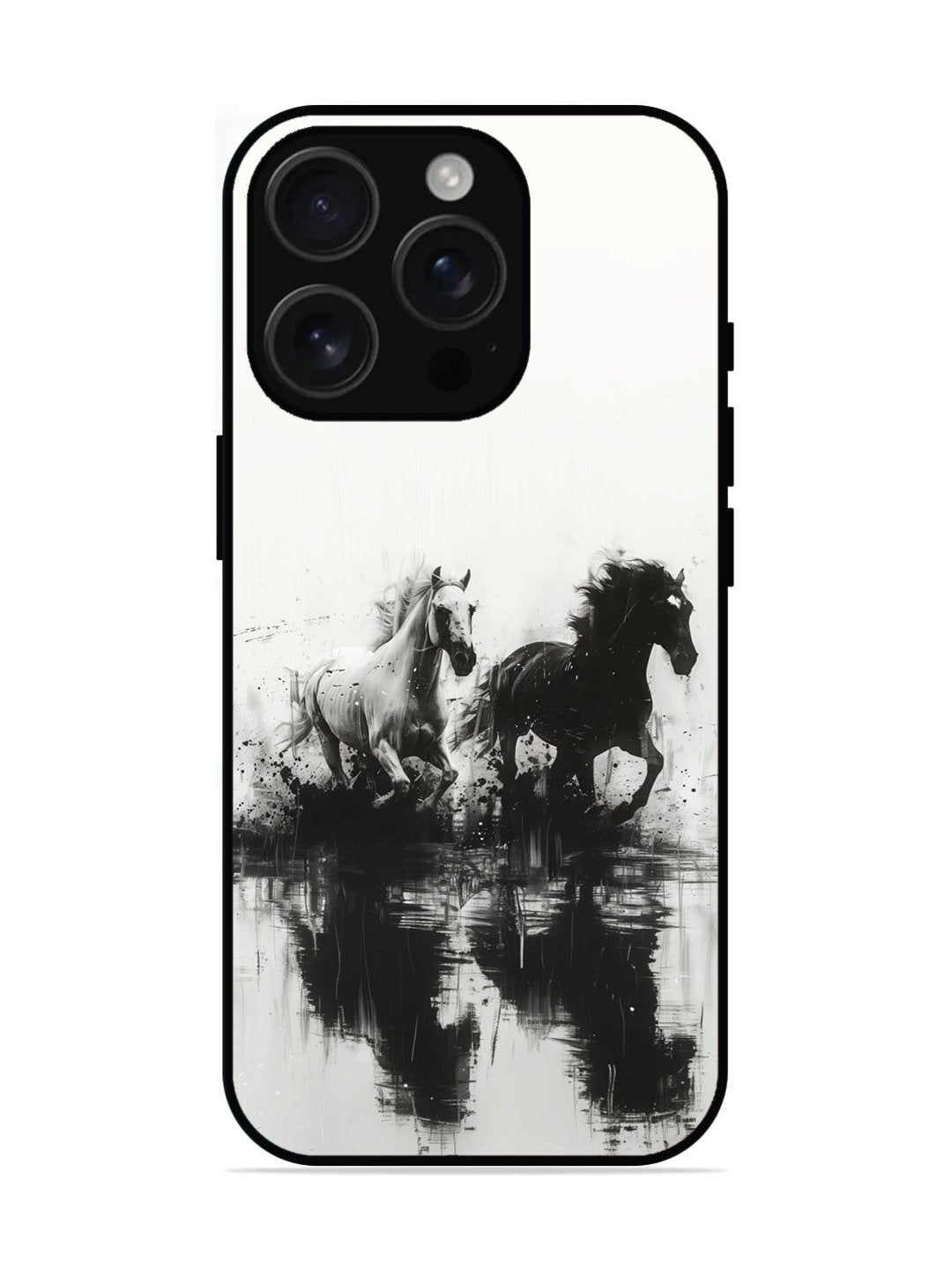 iPhone 16 Pro Black & White Horse
