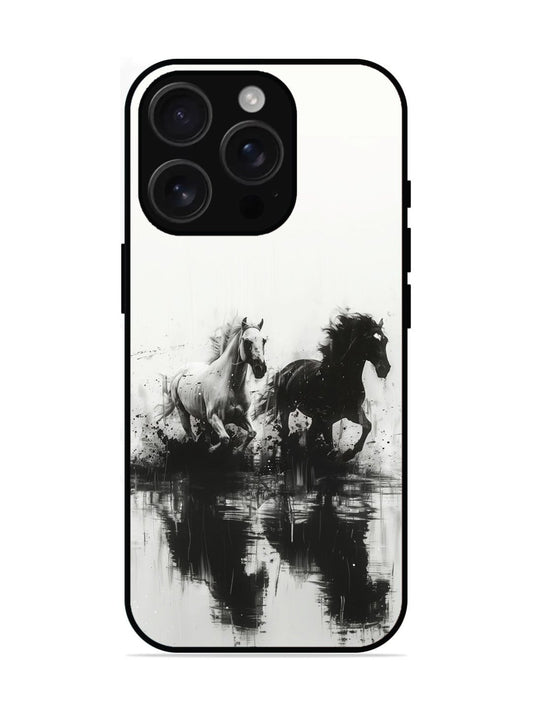 iPhone 16 Pro Black & White Horse