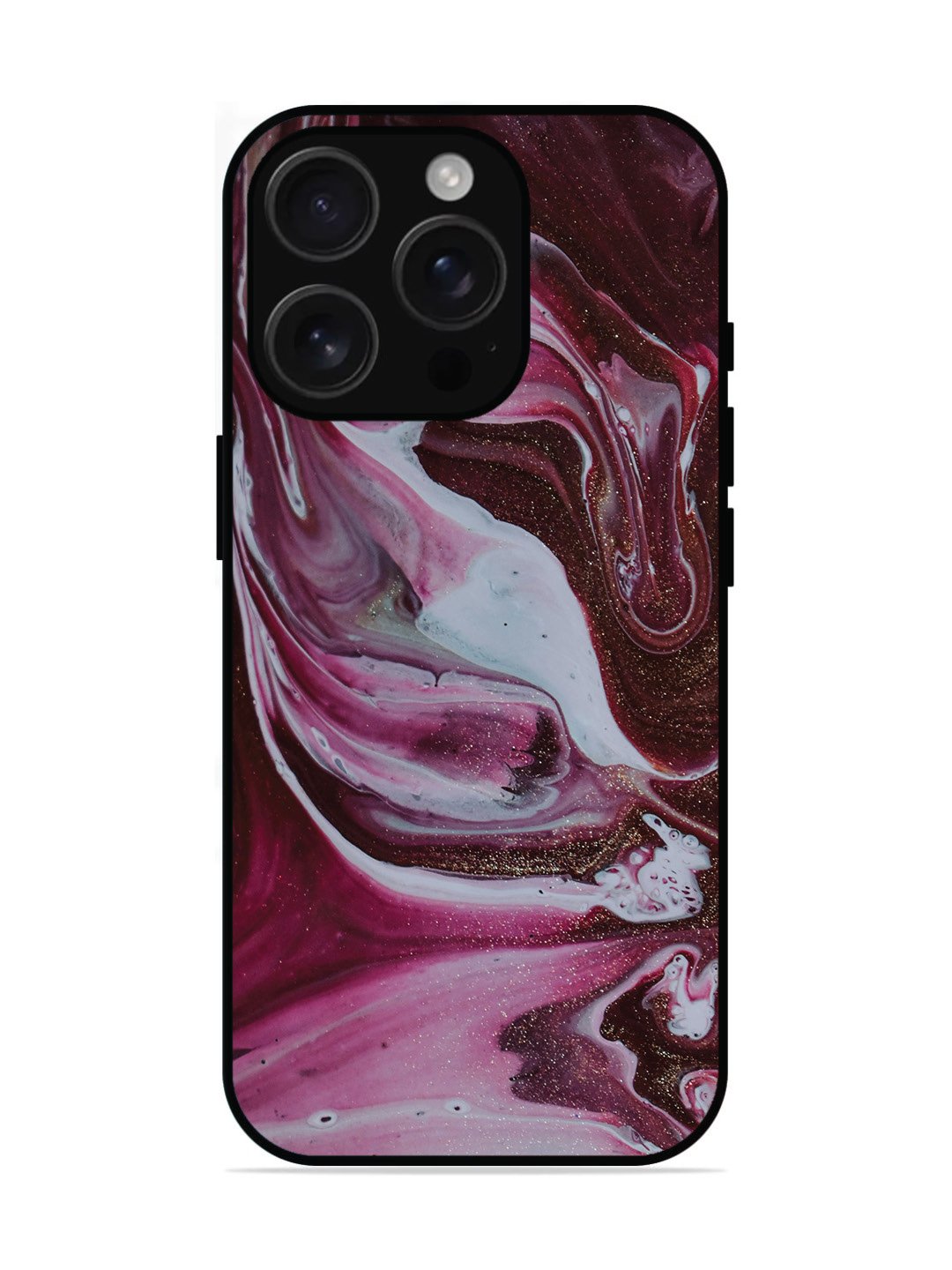 iPhone 15 Plus Vertical Stripes Deep Red