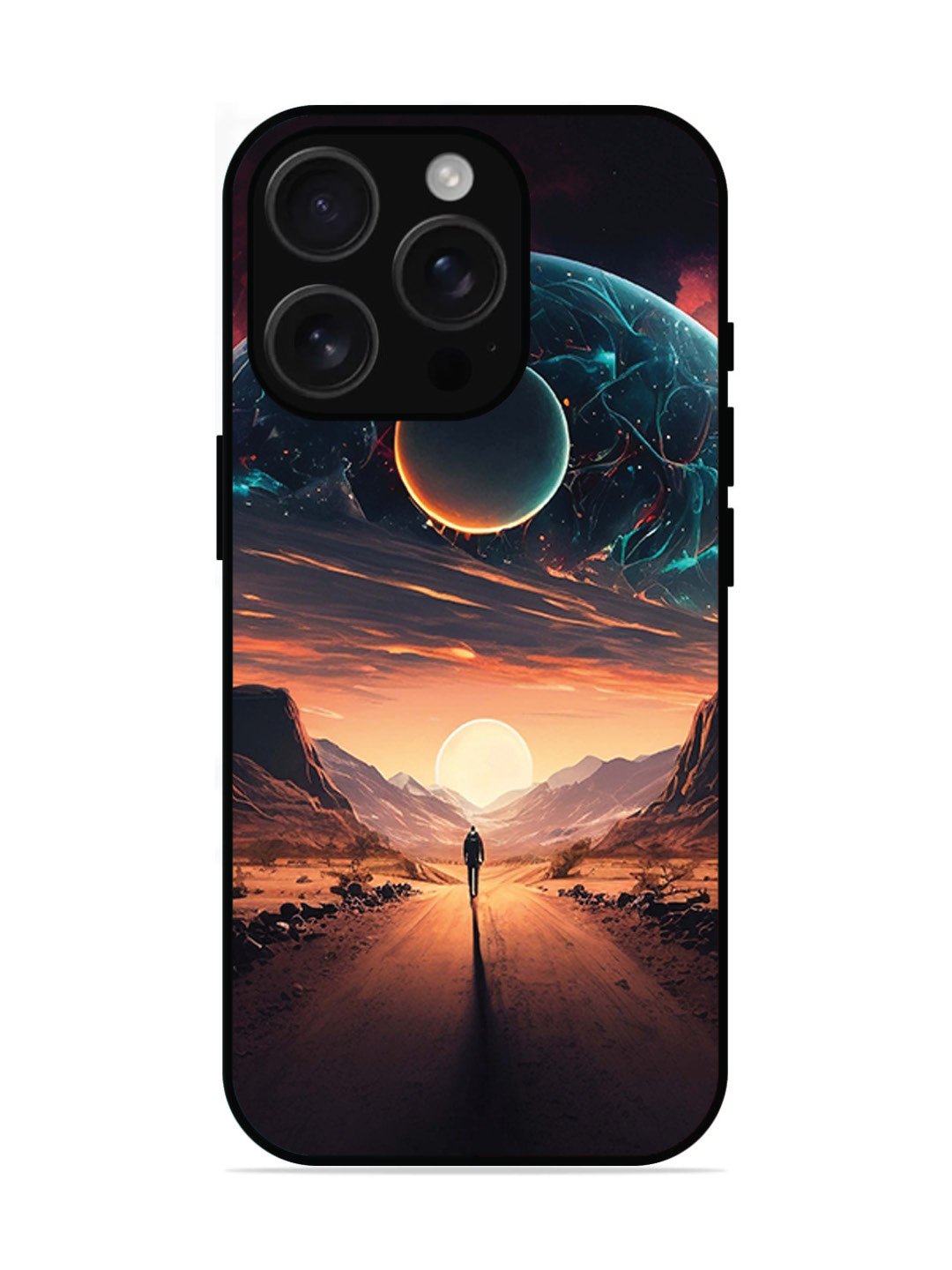 iPhone 16 Pro Sunset with space scene