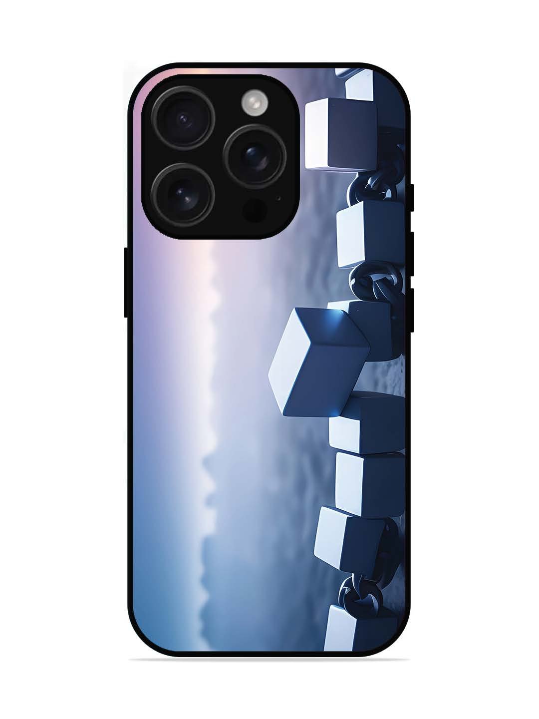 iPhone 16 pro Minimalist Blockchain Cube Chain