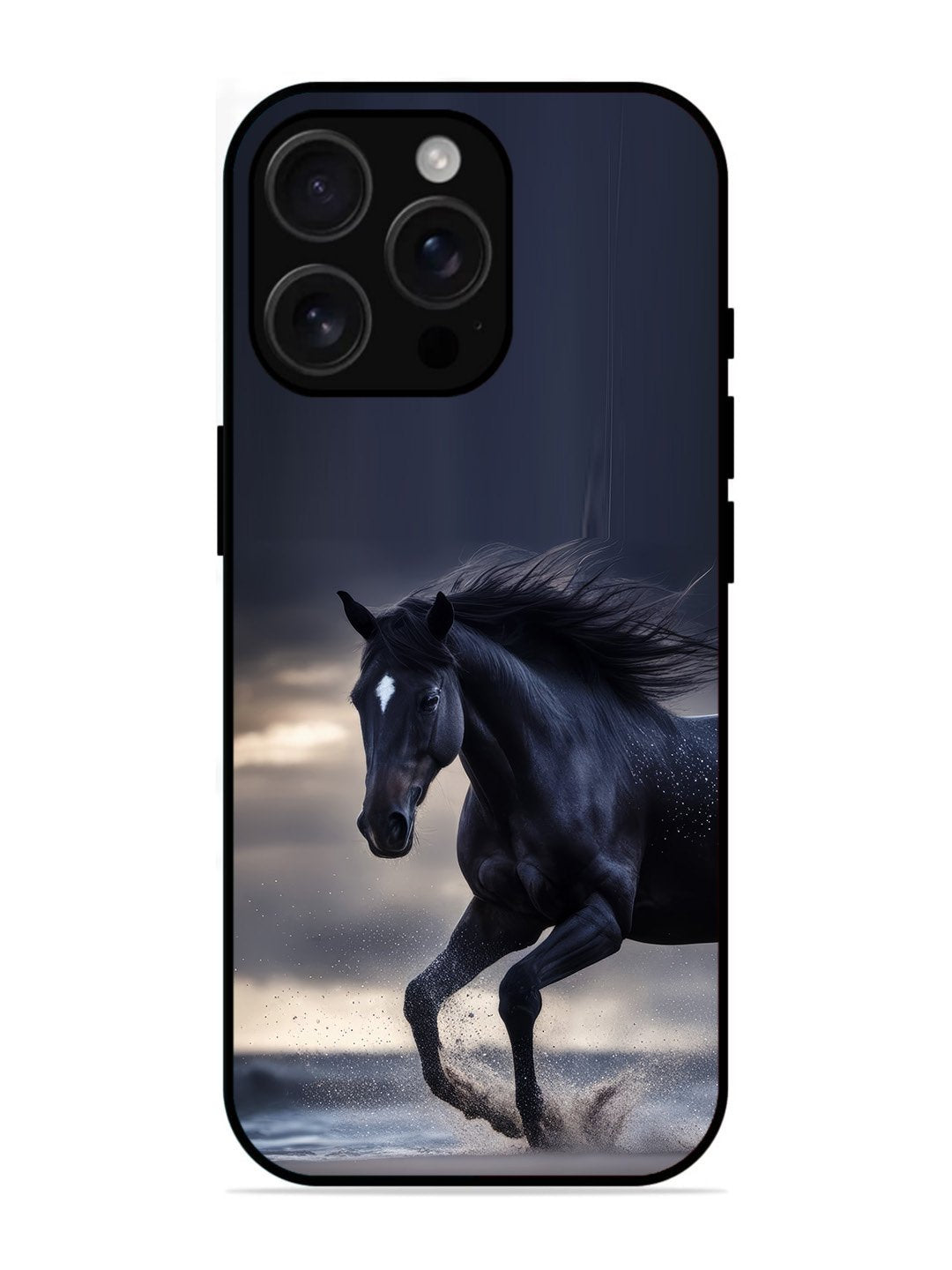 iPhone 16 pro max black-horse-animal