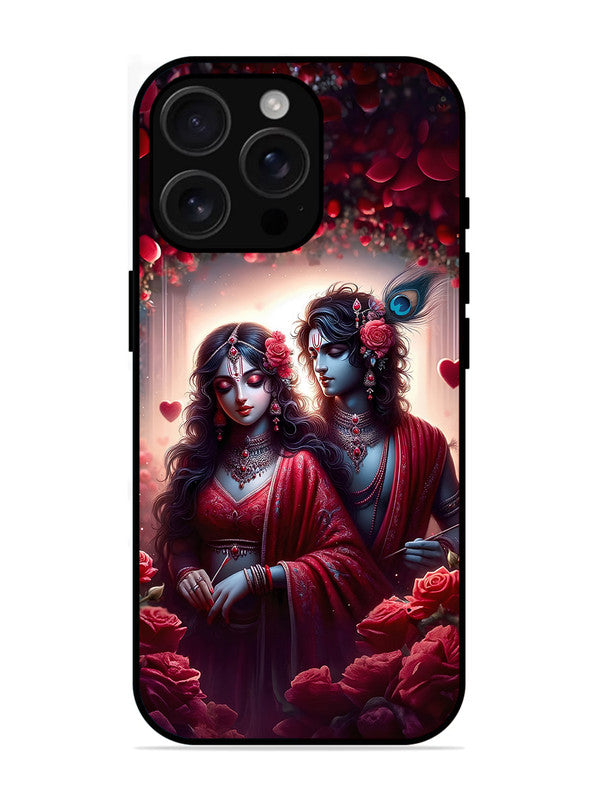 iPhone 16 Pro Max Couples in Red theme like Radha Krishna