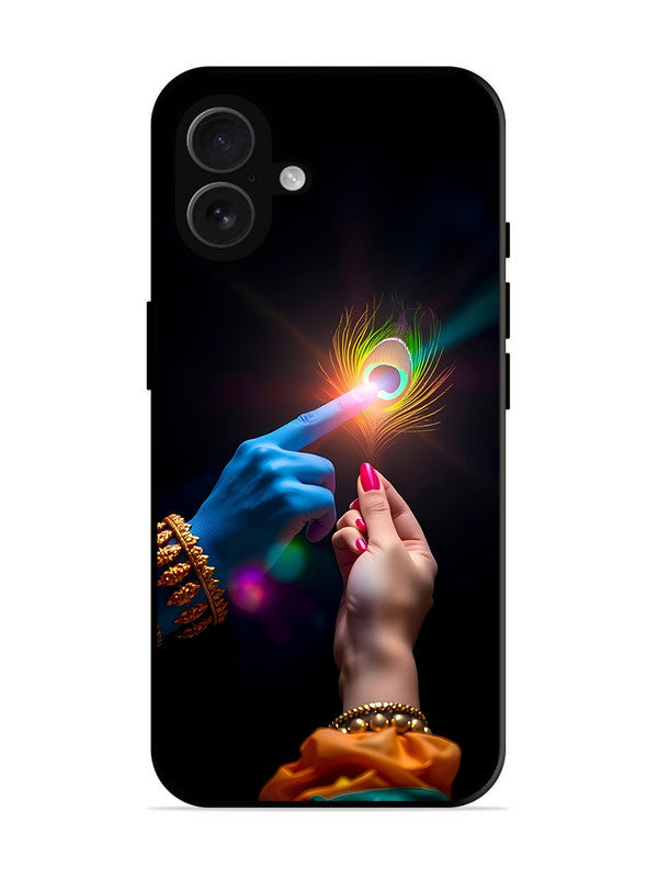 iPhone 16 Plus Radha Krishna touching feather