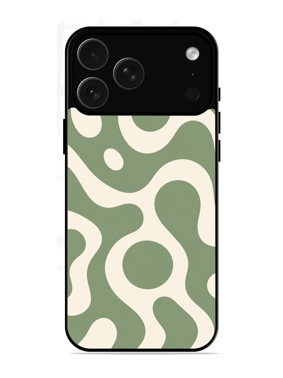 iPhone 17 Pro Fluid wave pattern Dark Sage Green