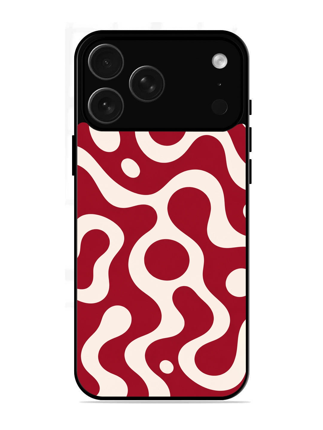 iPhone 17 Pro Fluid wave pattern Wine Red