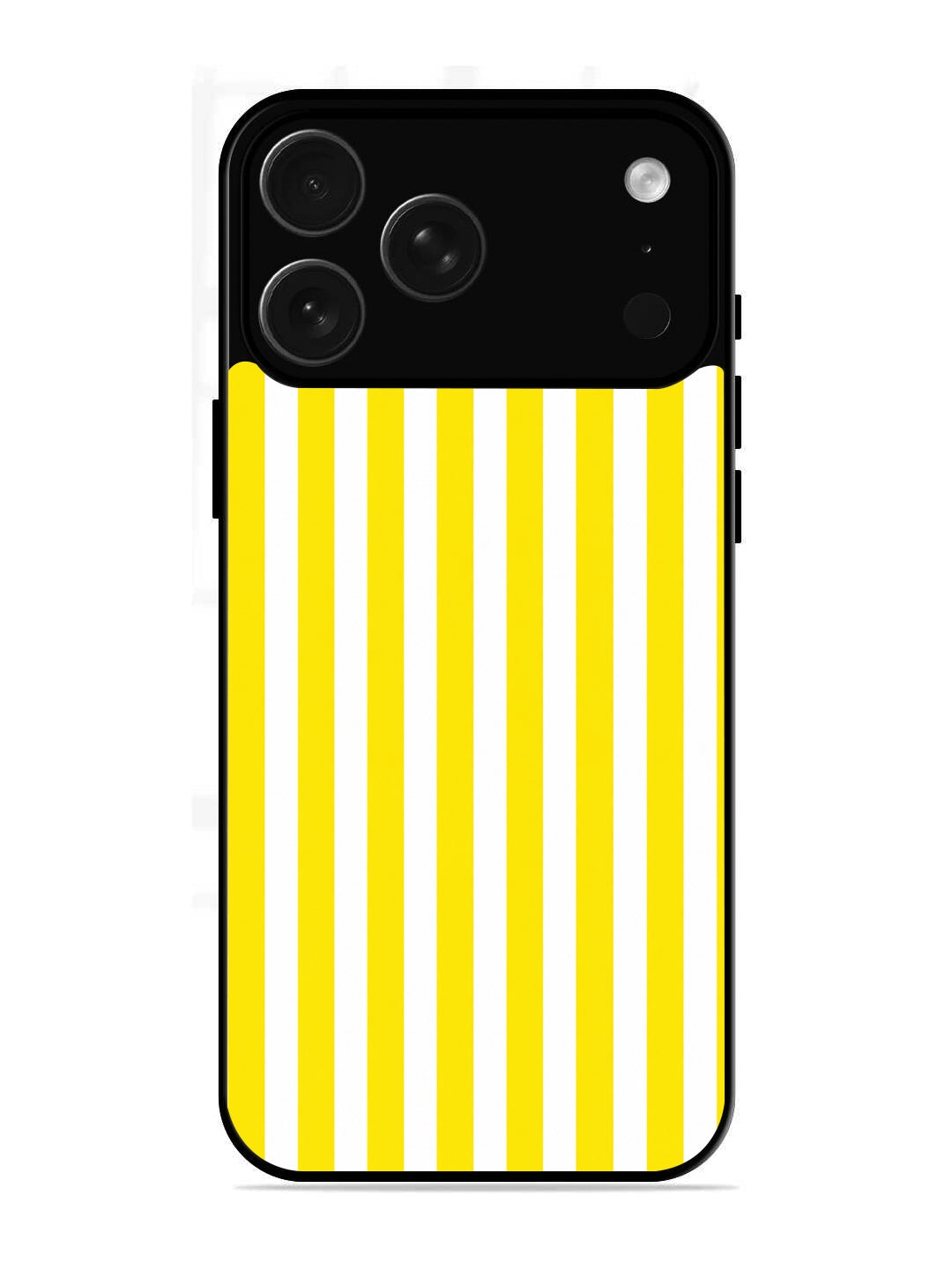 iPhone 17 Pro Vertical Stripes Bright Yellow