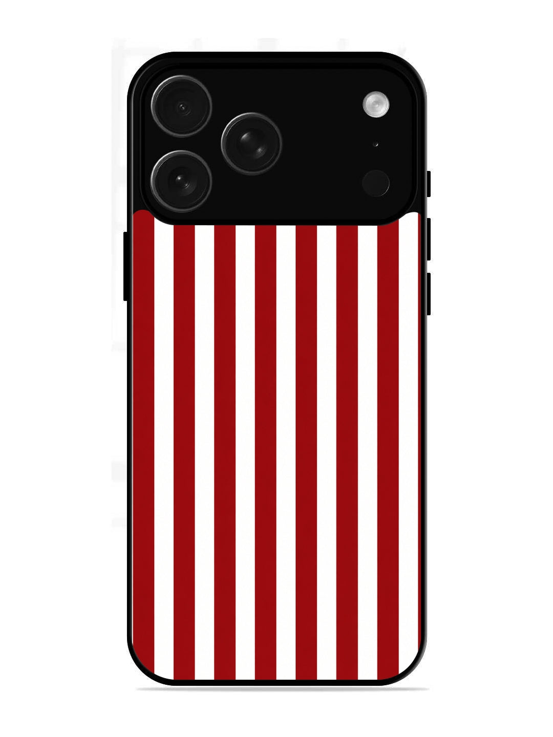 iPhone 17 Pro Vertical Stripes Deep Red