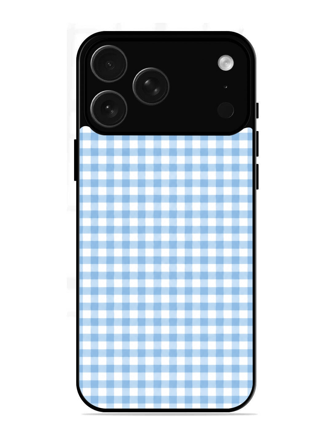 iPhone 17 Pro Gingham Checks Sky blue