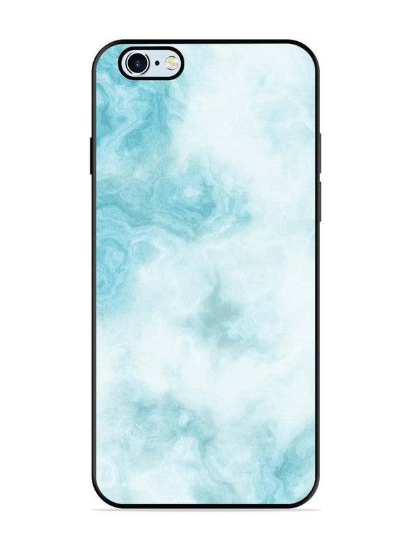 iPhone 6 Plus Light Blue with White Ocean Marble