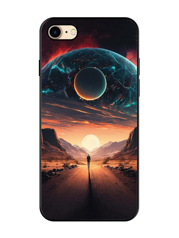 iPhone 7 Sunset with space scene