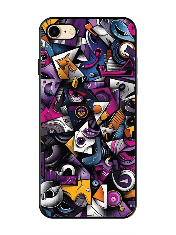 iPhone 7 Abstract Geometric Graffiti Chaos