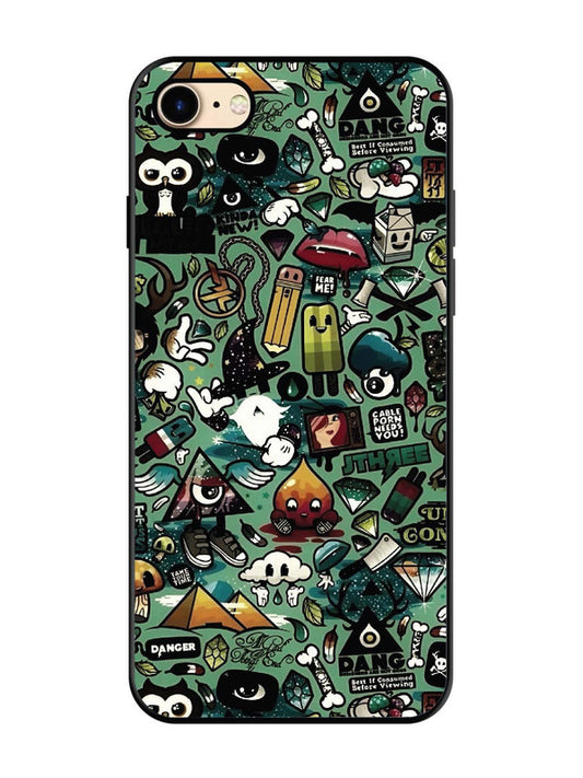 iPhone 8 Pop Art Doodle Graffiti Collage