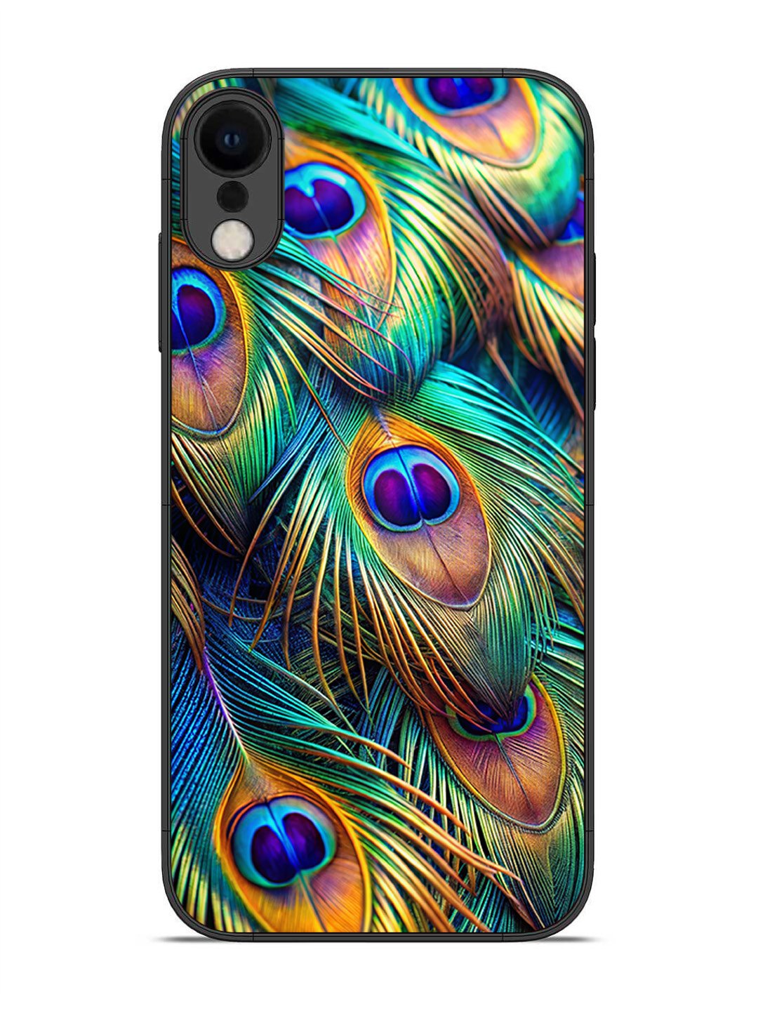 iPhone X peacock feather
