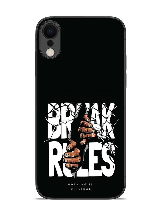 iPhone XR Break Rules Gritty Typography Art