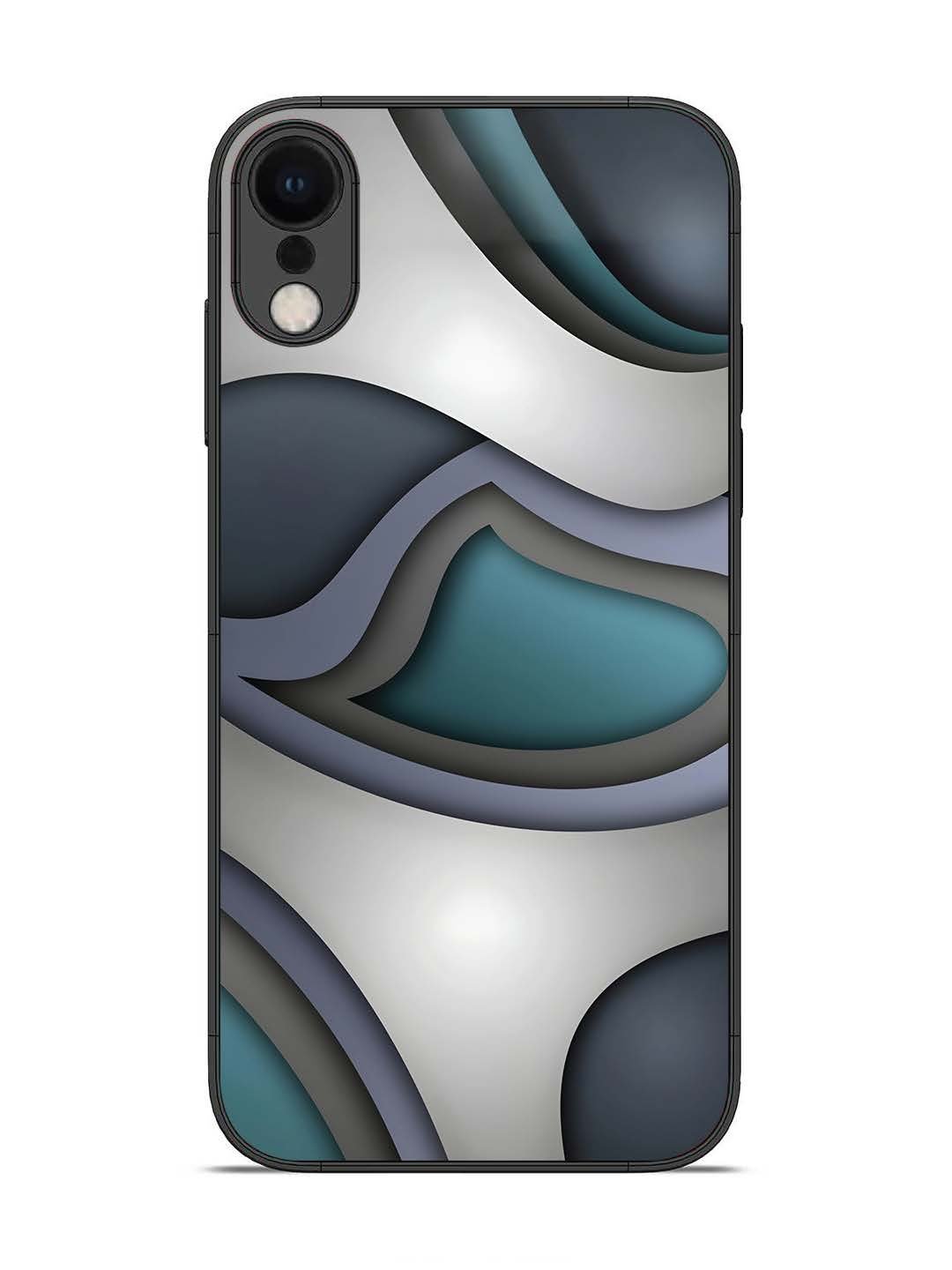 iPhone XR Slate Blue Gradient Wave