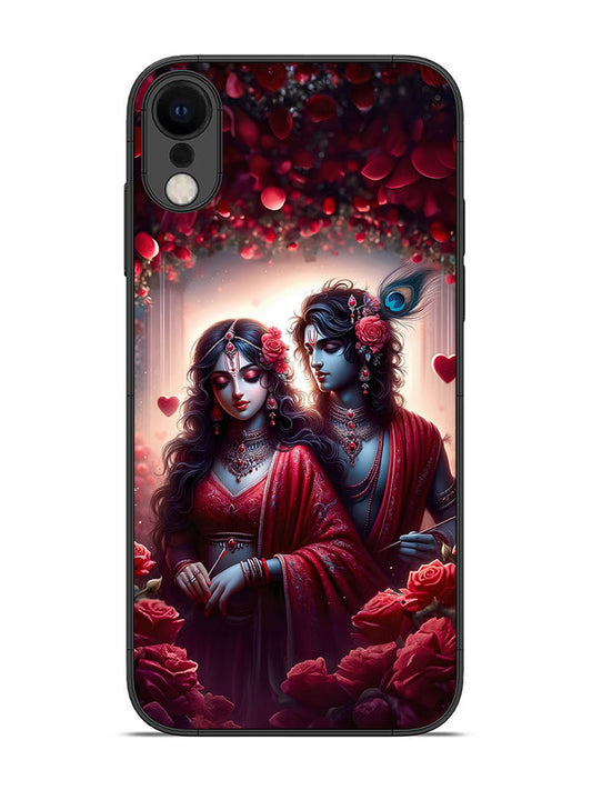 iPhone XR Couples in Red theme like Radha Krishna