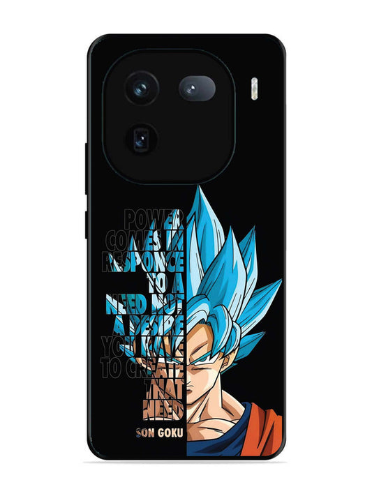 iQoo 12 5G Son of Goku Blue Motivational Art