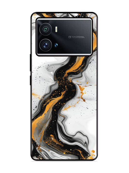 iQoo 9 Pro Black And Golden Marble Essence