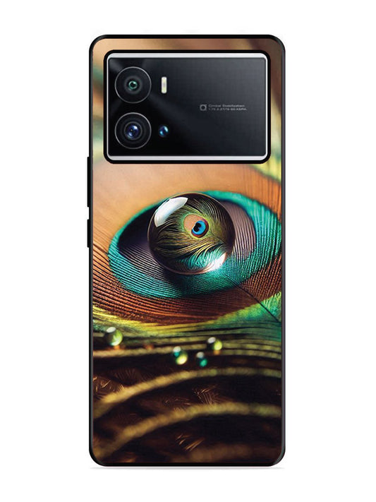iQoo 9 Pro Water Drop On Peacock Feather