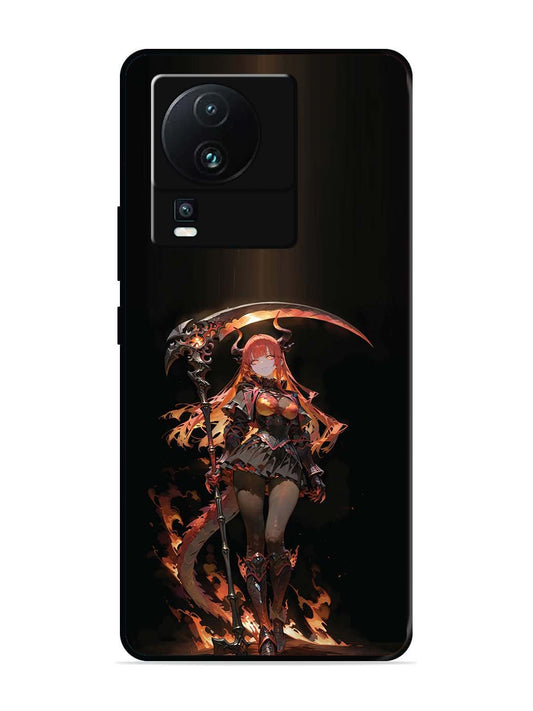 iQoo Neo 7 5G anime-girl-sycthe-red-hair-horn