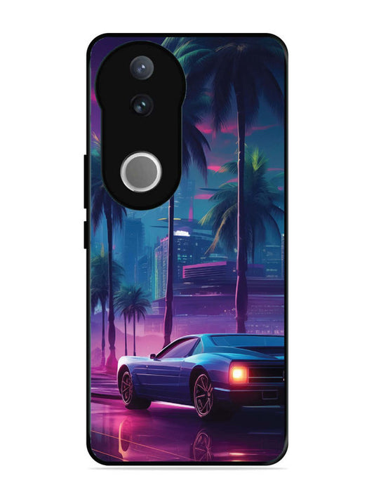 iQoo Z10R 5G sunset-sports-car-city-palm-trees