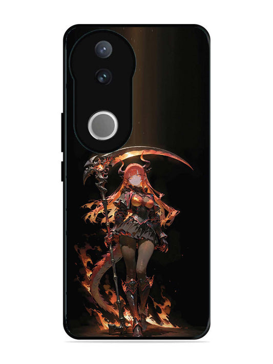 iQoo Z10R 5G anime-girl-sycthe-red-hair-horn