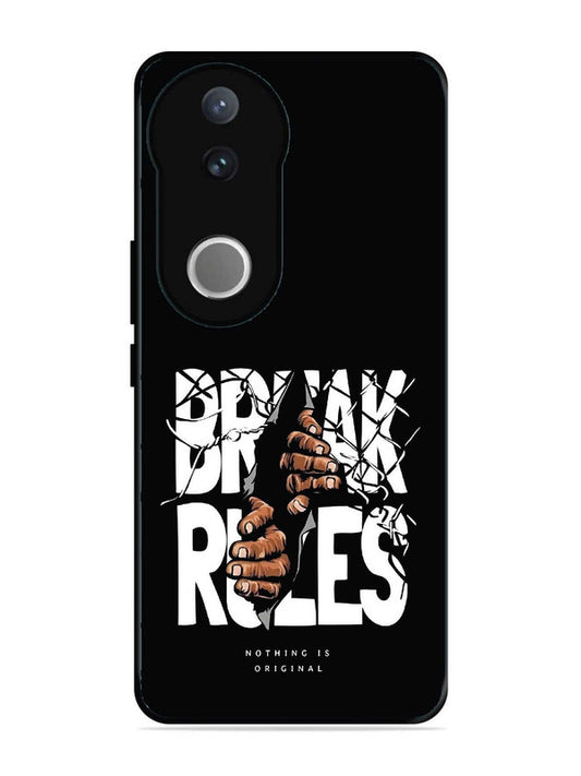 iQoo Z10R 5G Break Rules Gritty Typography Art
