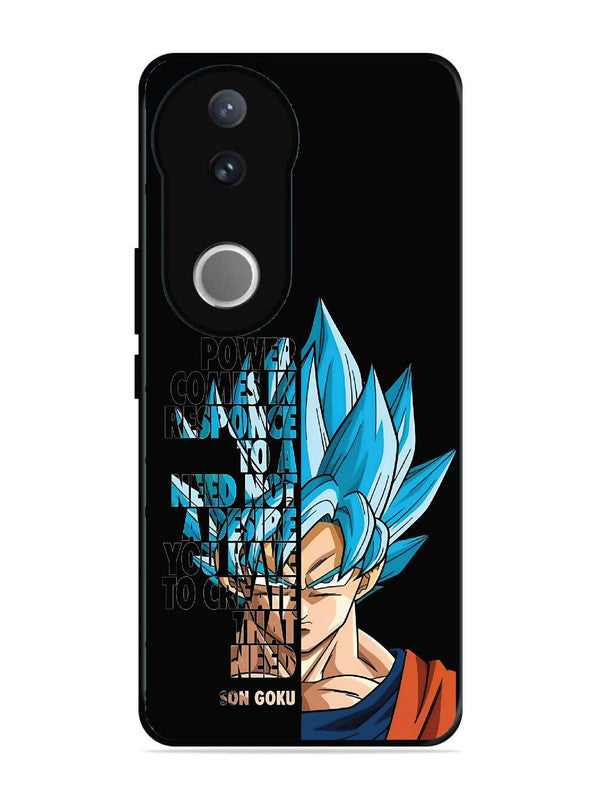 iQoo Z10R 5G Son of Goku Blue Motivational Art