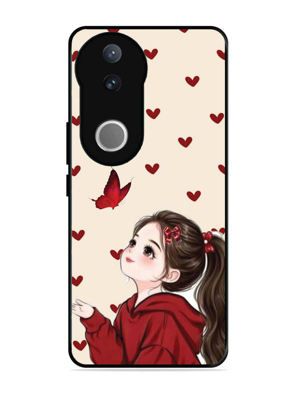 iQoo Z10R 5G Beautiful girl with red butterfly