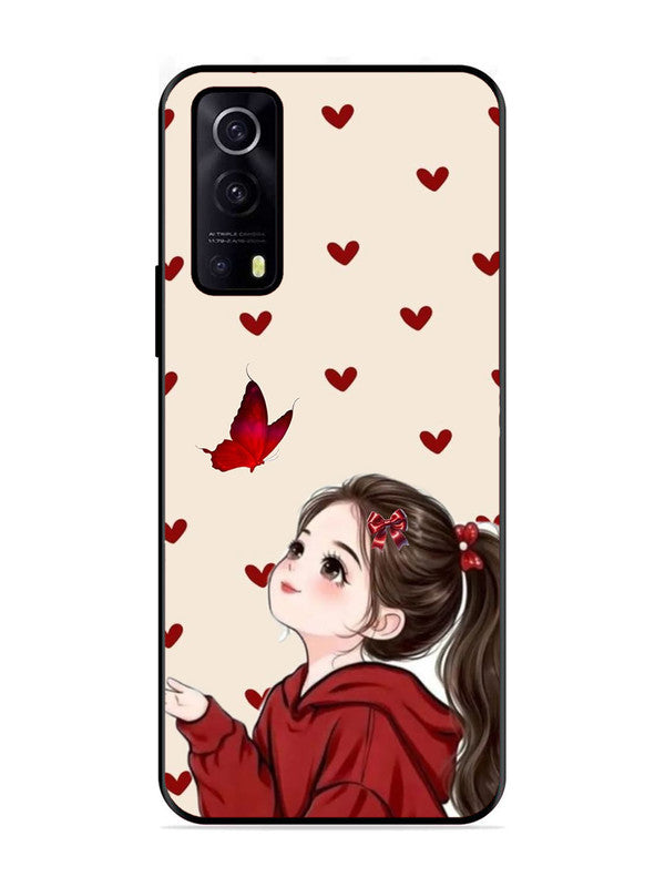 iQoo Z3 5G Beautiful girl with red butterfly