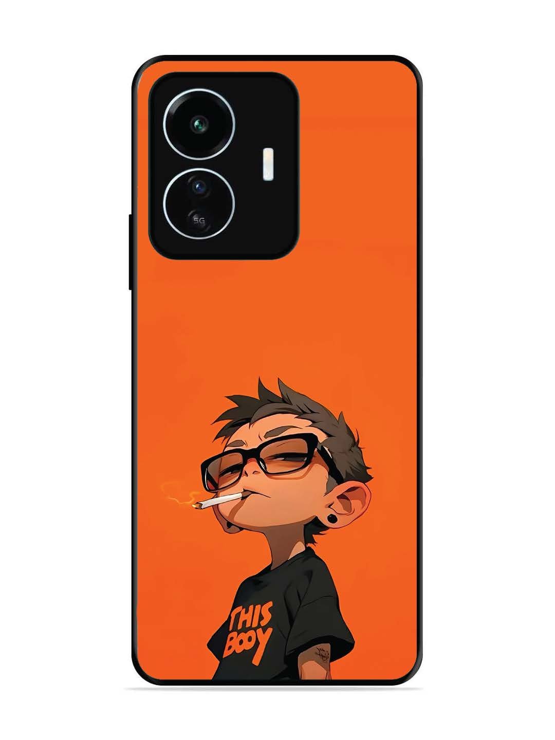 iQoo Z6 Lite Vibrant Orange Attitude Cartoon