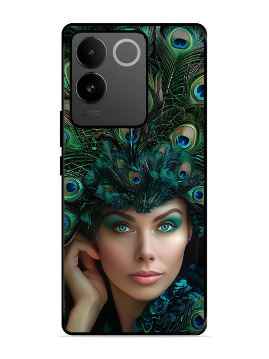 iQoo Z7 Pro 5G Girl with peacock feather Crown