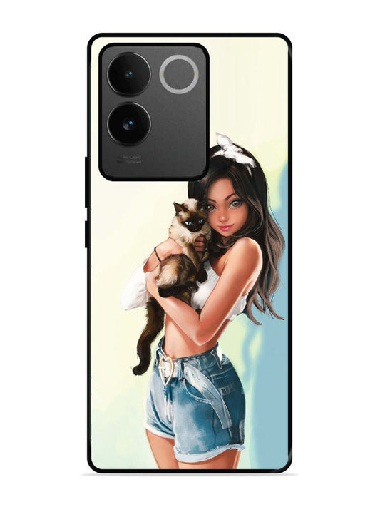 iQoo Z7 Pro 5G Cute Girl with Cat