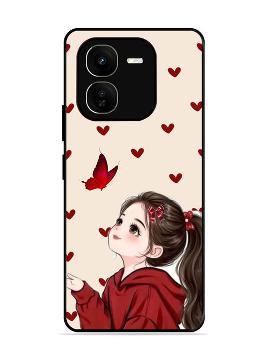 iQoo Z9x 5G Beautiful girl with red butterfly